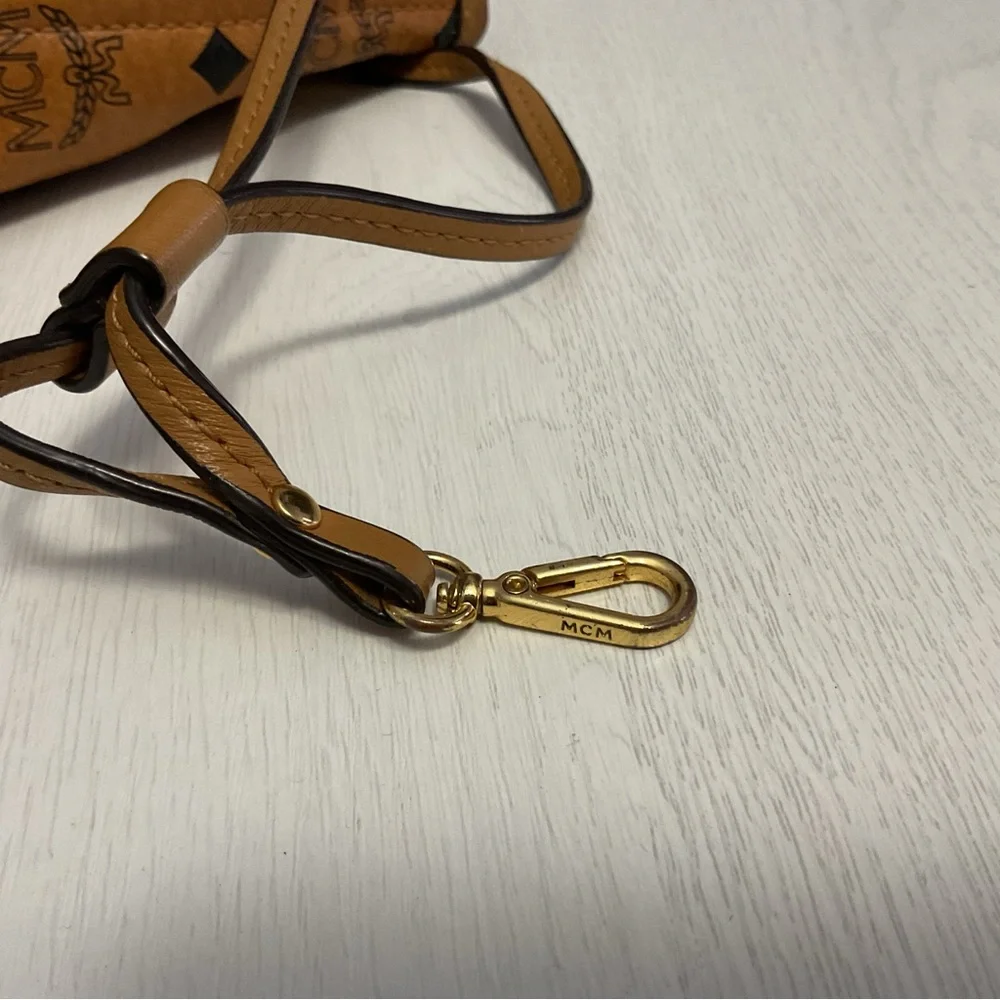 MCM Cognac Visetos Tote Bag - Picture 6 of 16